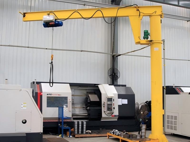 Workstation lifting jib cranes