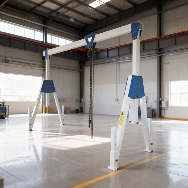 Double Stage Lifting Aluminum Alloy Gantry Crane（adjustable span and height)
