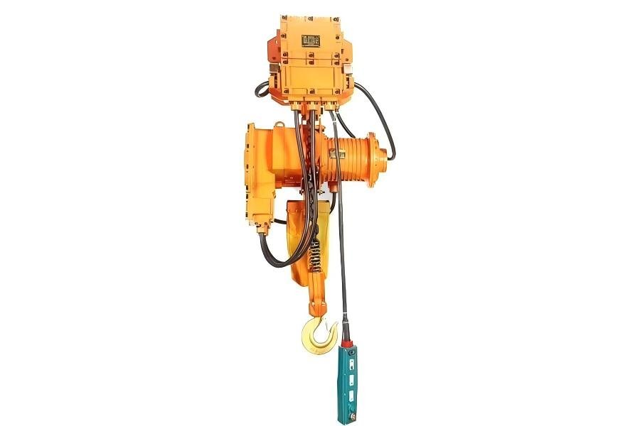 Explosion-proof electric chain hoist with motorized trolley