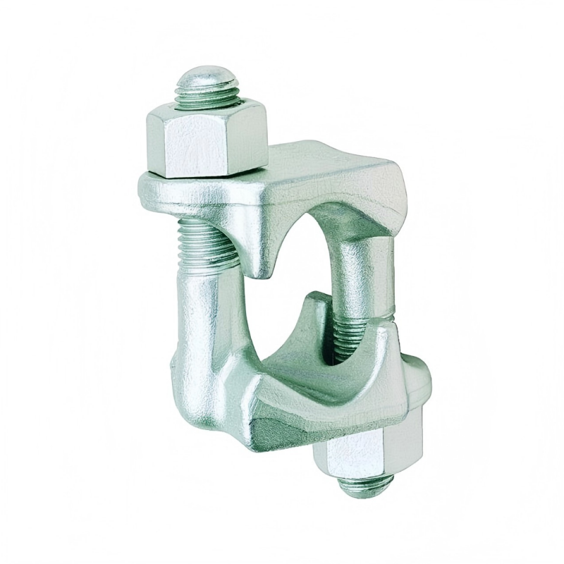 Metal wire rope clamp with bolts