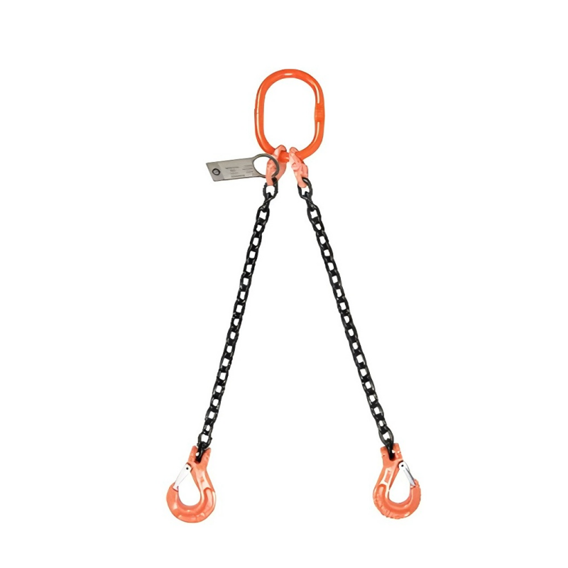 2 Leg Chain Sling Manufacturer | Grade 100 Alloy Double Leg Chain Slings 1 Grade 100 2 Leg Chain Sling