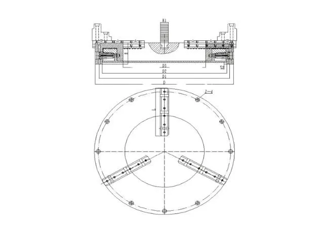 K11 welding chuck connection size drawing