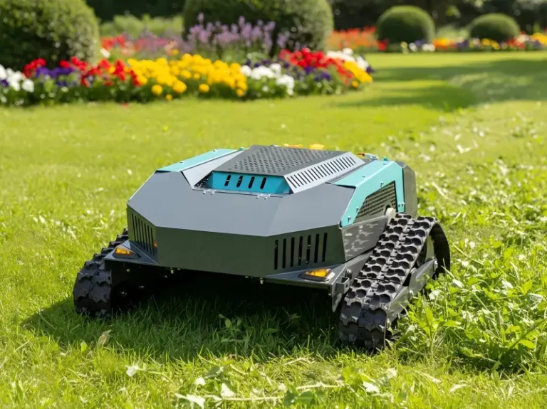 SDL452-70B remote control slope mower operating on grassy terrain